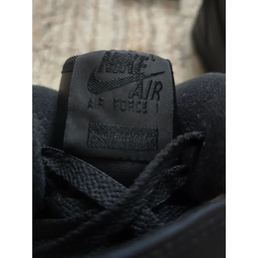 Supreme Air Force 1 Mid Black Mini Box Logo Sneakers Mens 11 NWT DS OG